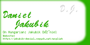 daniel jakubik business card
